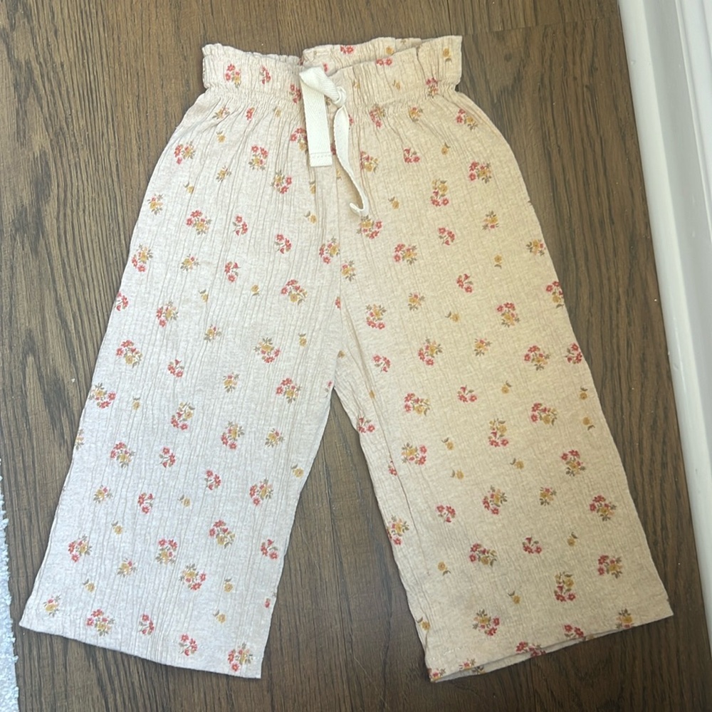 Zara toddler floral kids cullote pants